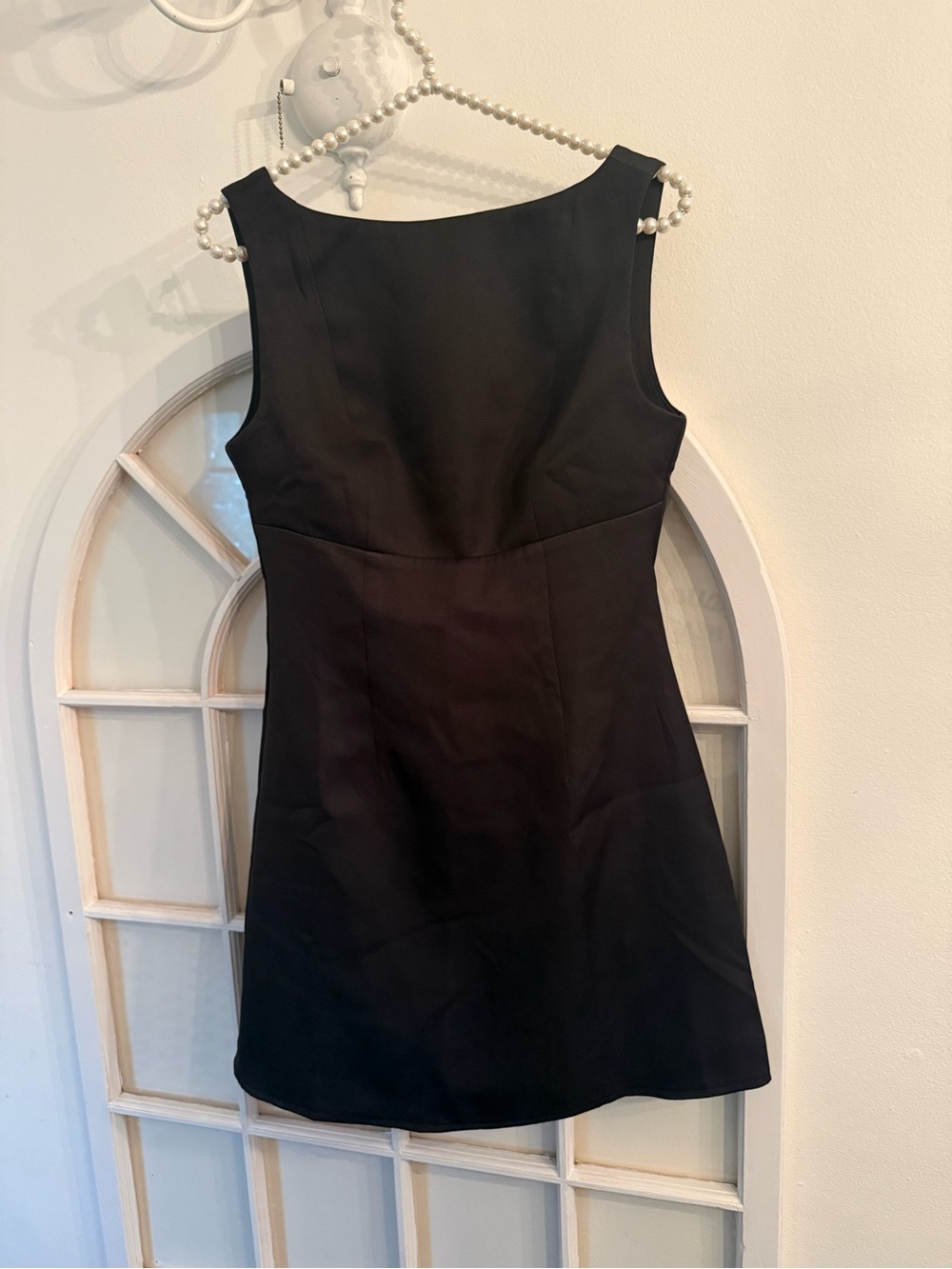 90s Inspired Black Mini Dress Scoop Back Sleeveless Cocktail LBD Small